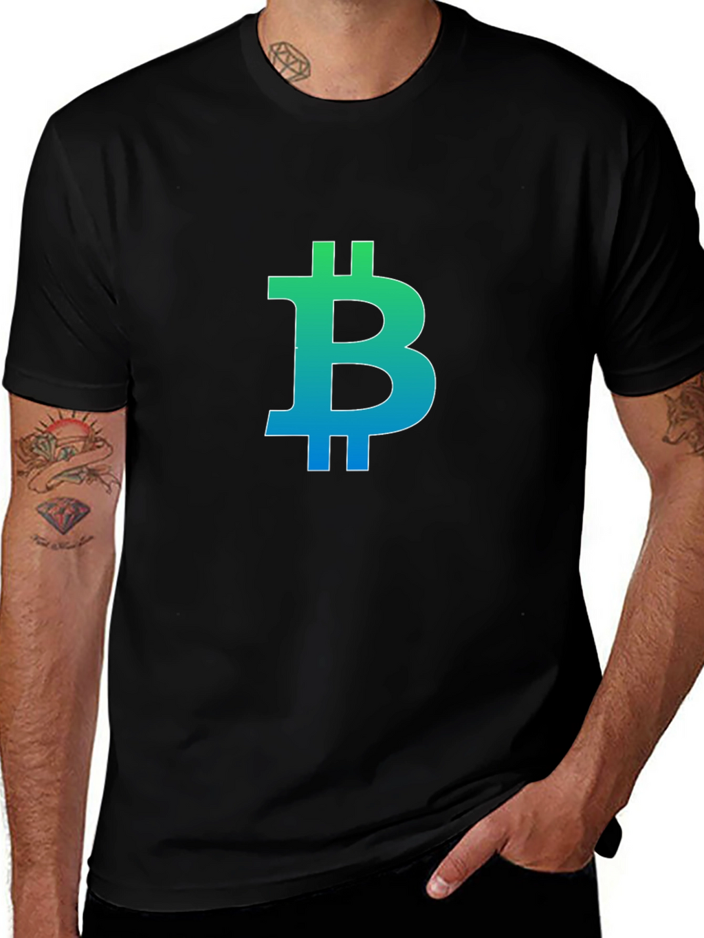Bitcoin Logo Gradient T-Shirt - Crypto Fashion