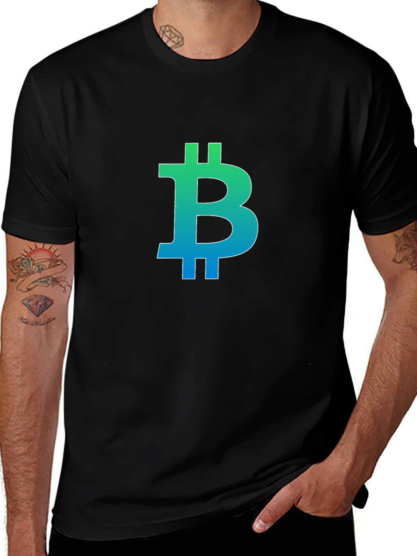Bitcoin Logo Gradient T-Shirt - Crypto Fashion
