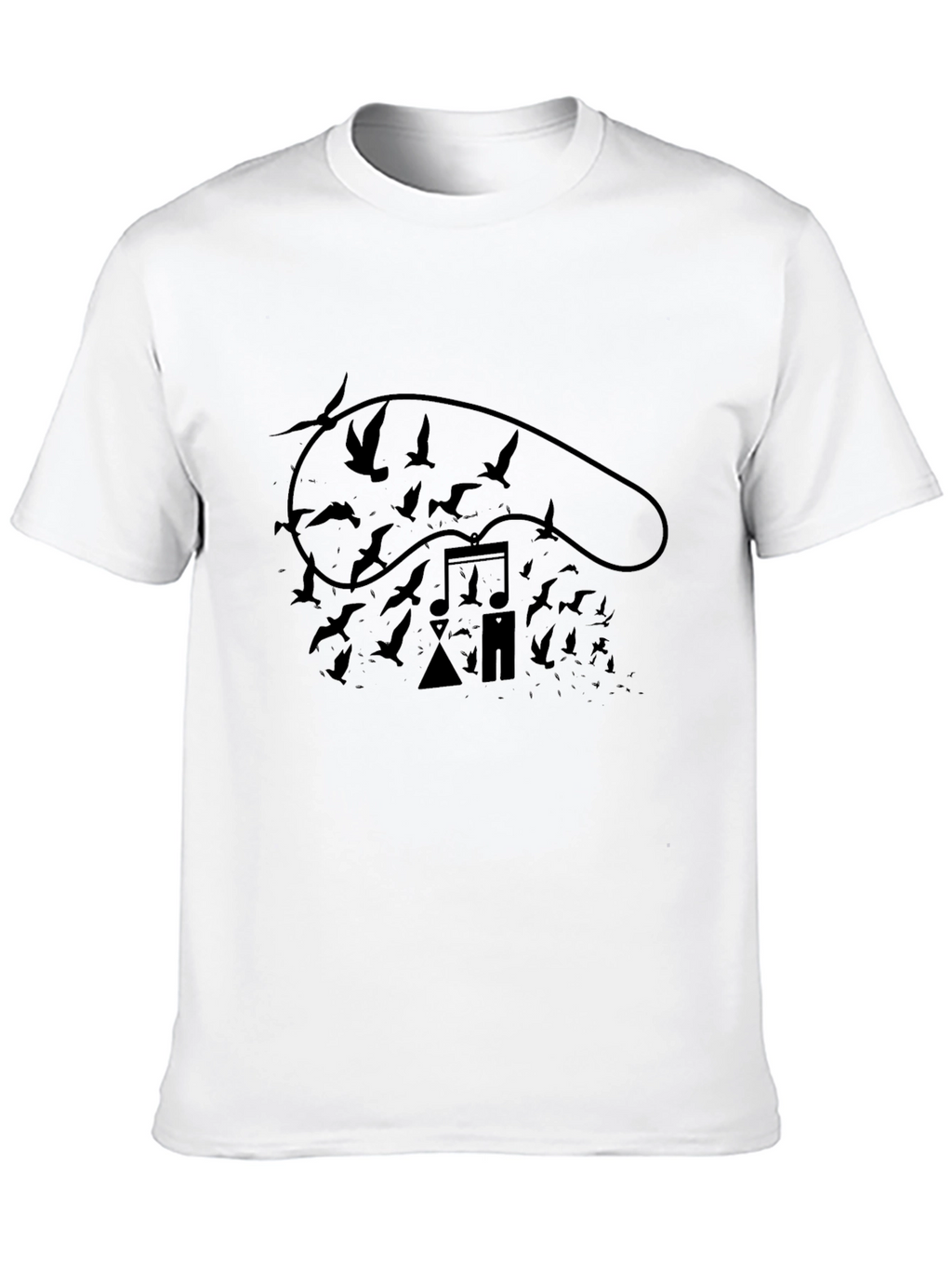 Abstract Music Bird T-Shirt
