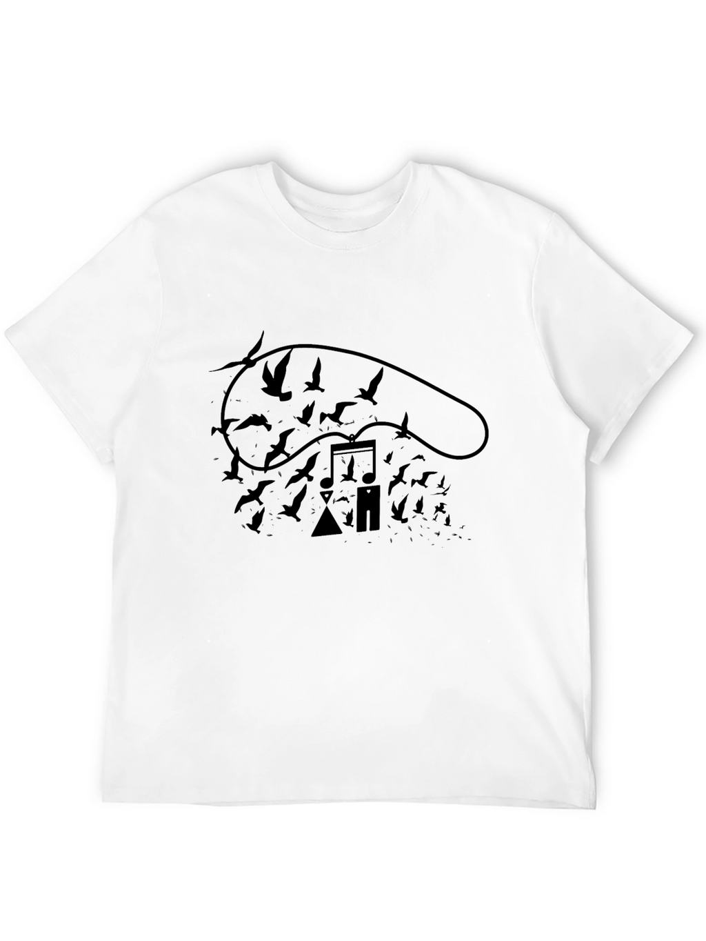 Abstract Music Bird T-Shirt