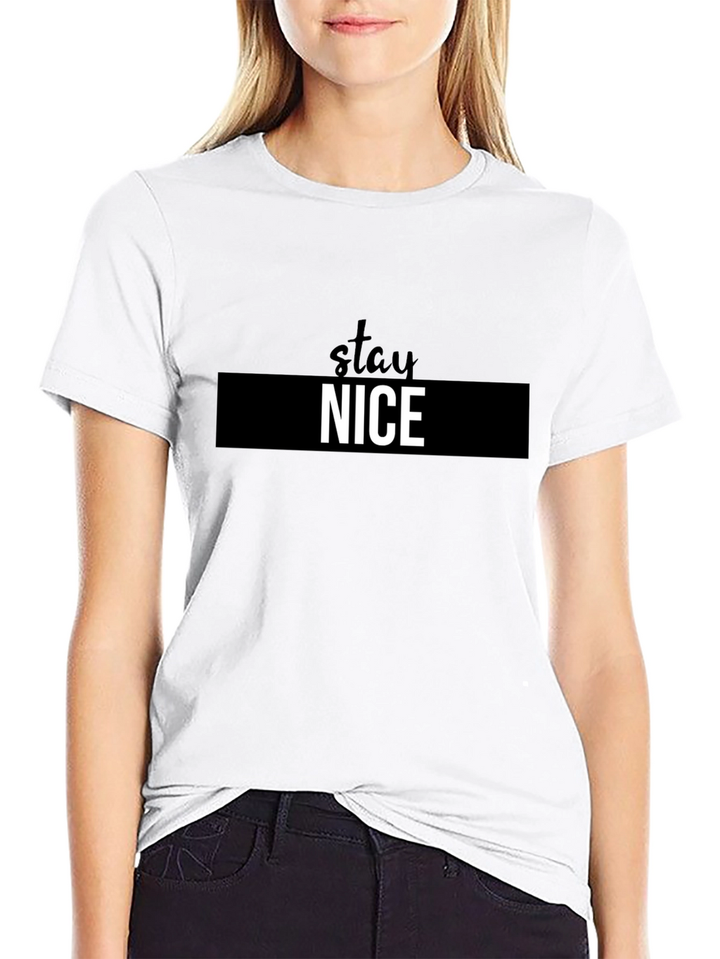Stay Nice Black Graphic Tee