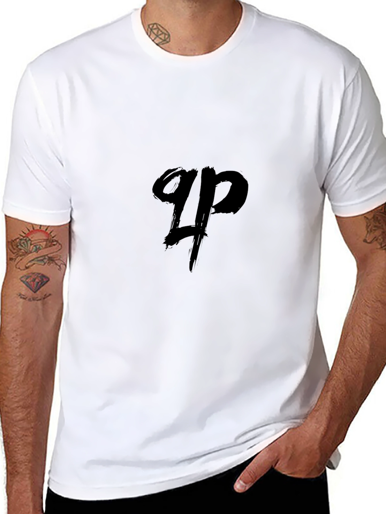 Black QP Graphic Tee - Casual Comfort