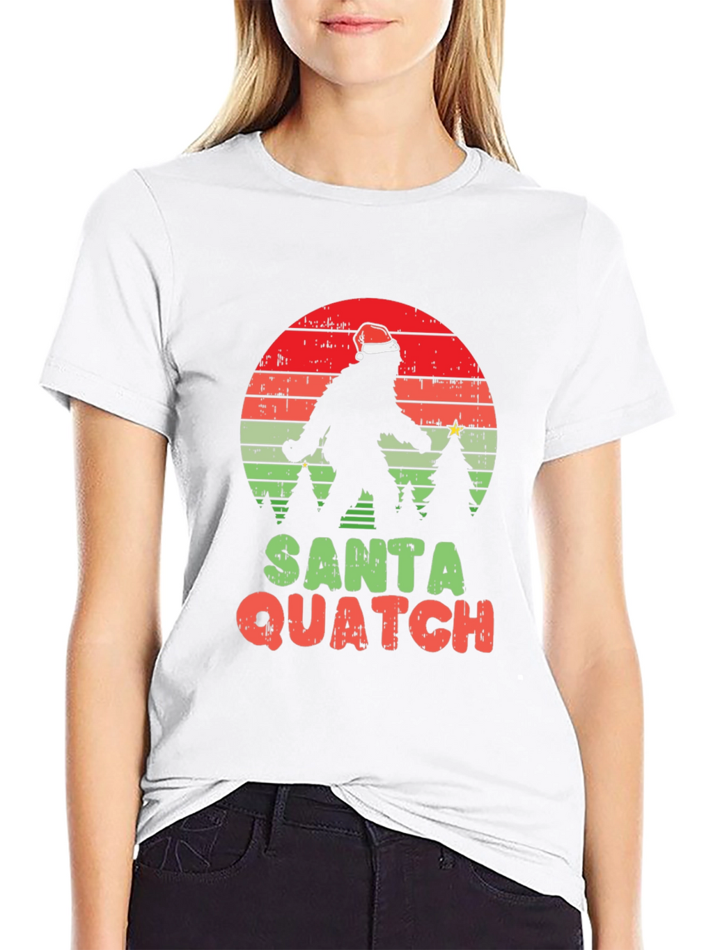 Santa Quatch T-Shirt - Bigfoot Holiday Tee