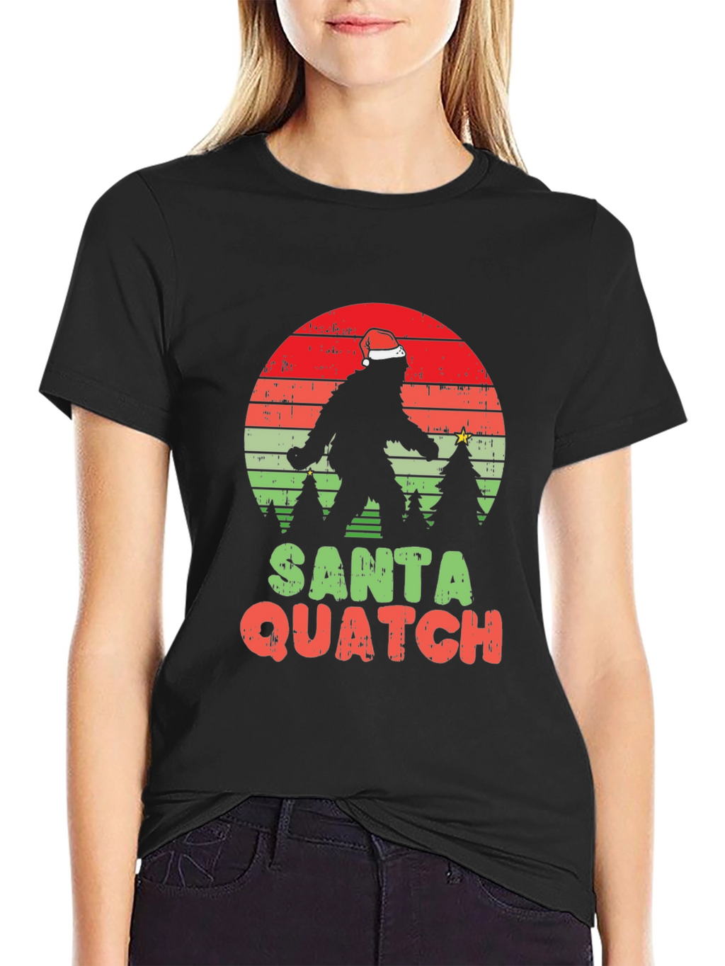 Santa Quatch T-Shirt - Bigfoot Holiday Tee