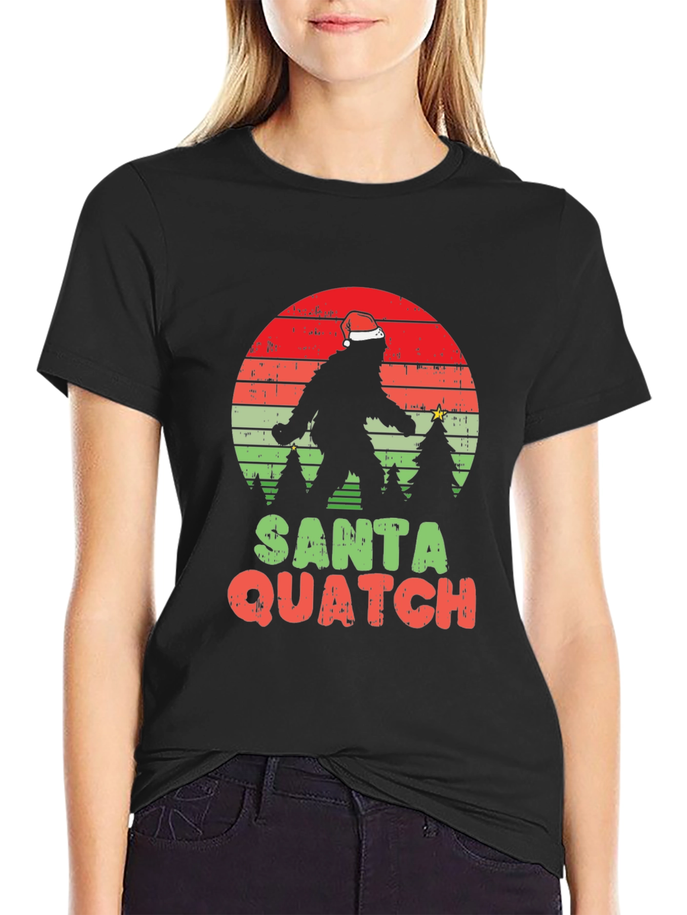 Santa Quatch T-Shirt - Bigfoot Holiday Tee