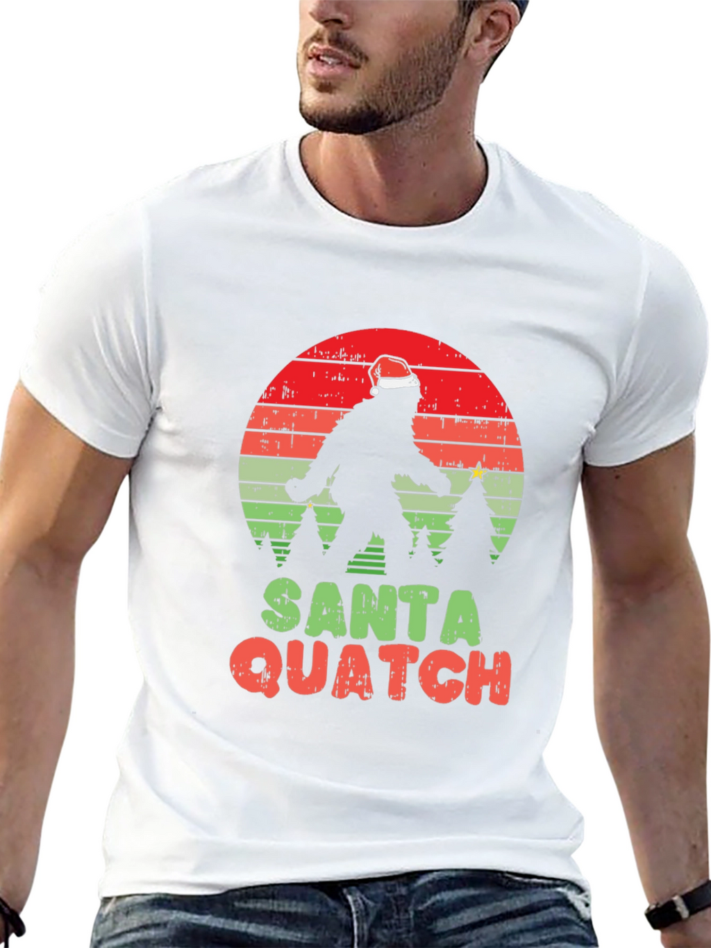 Santa Quatch T-Shirt - Bigfoot Holiday Tee