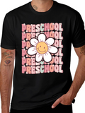 Preschool Teacher T-Shirt - Floral Graphic