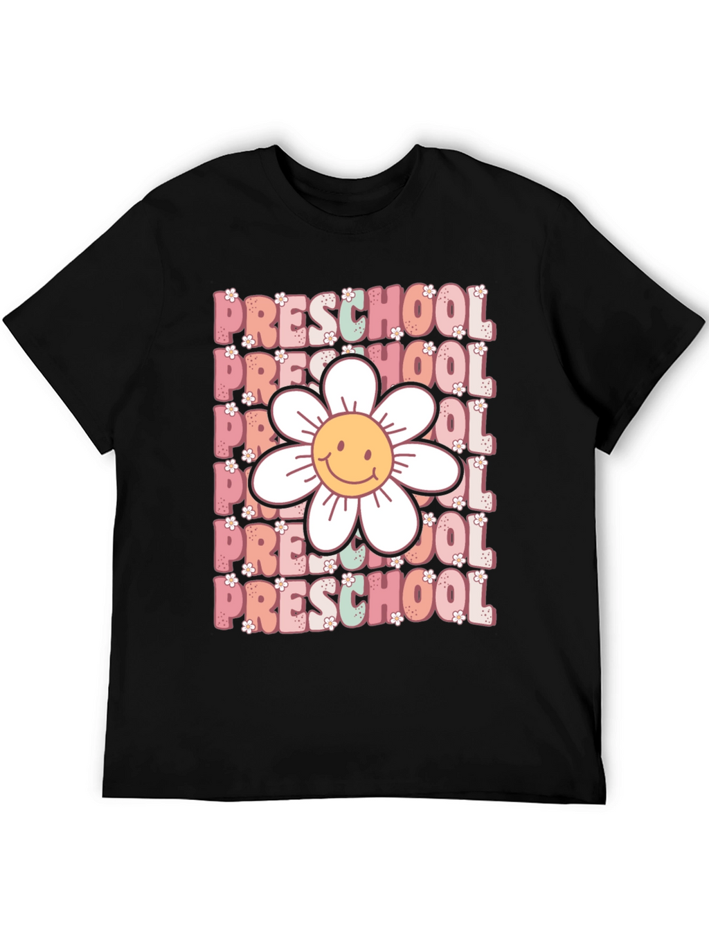 Preschool Teacher T-Shirt - Floral Graphic