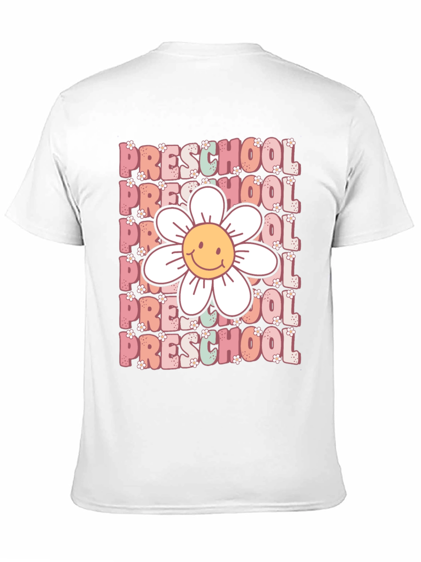 Preschool Teacher T-Shirt - Floral Graphic