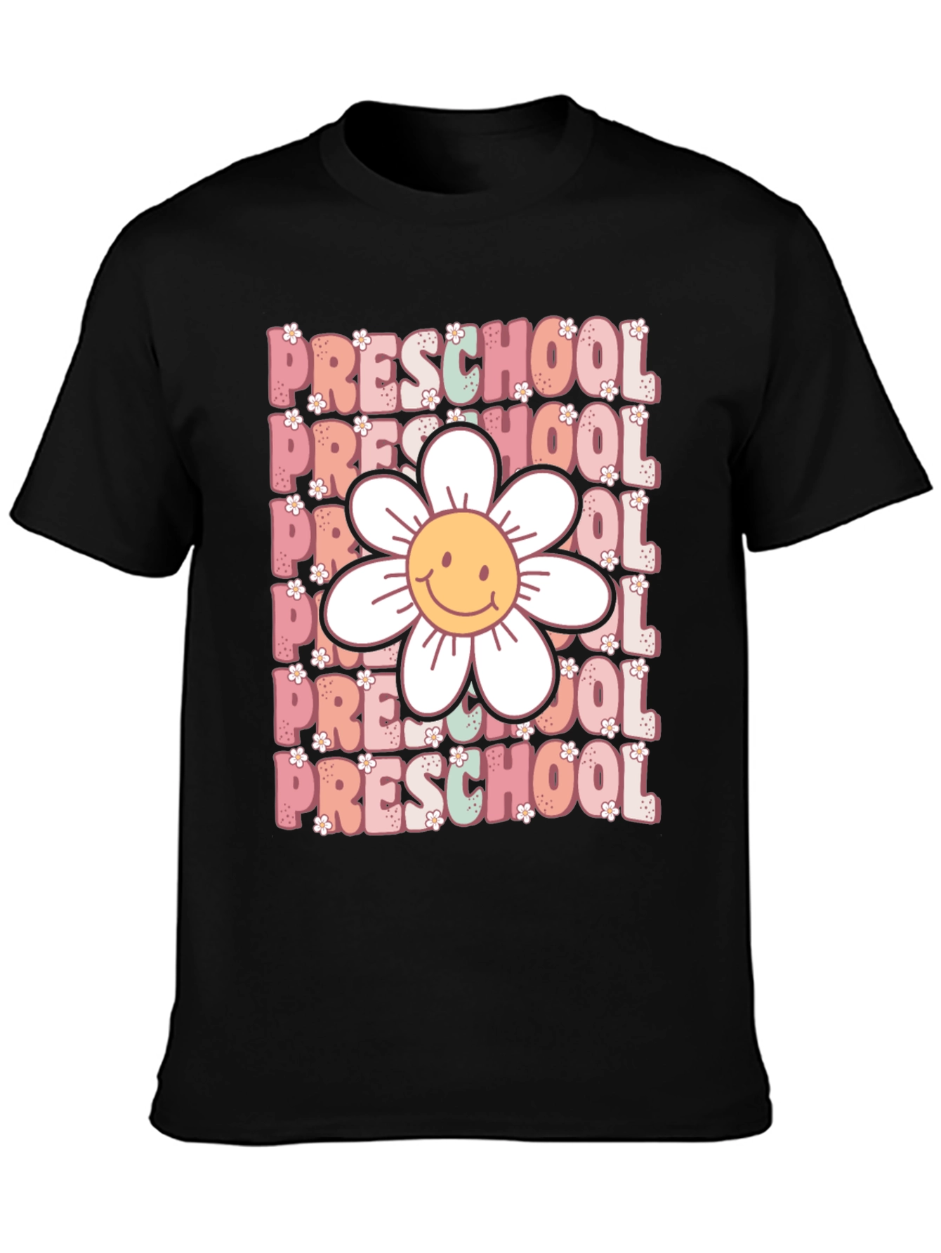 Preschool Teacher T-Shirt - Floral Graphic
