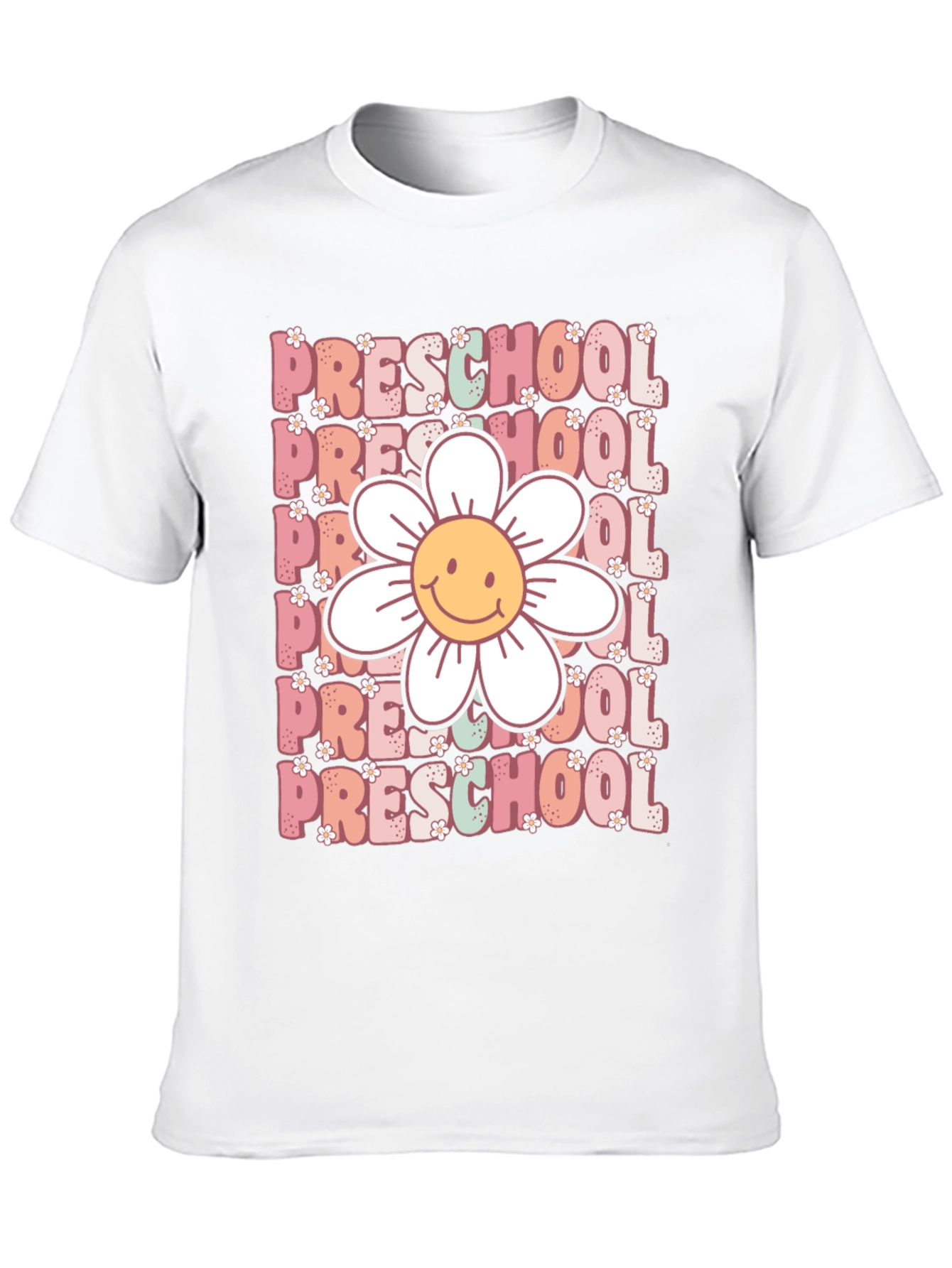 Preschool Teacher T-Shirt - Floral Graphic