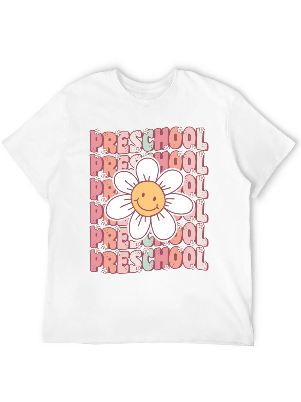 Preschool Teacher T-Shirt - Floral Graphic