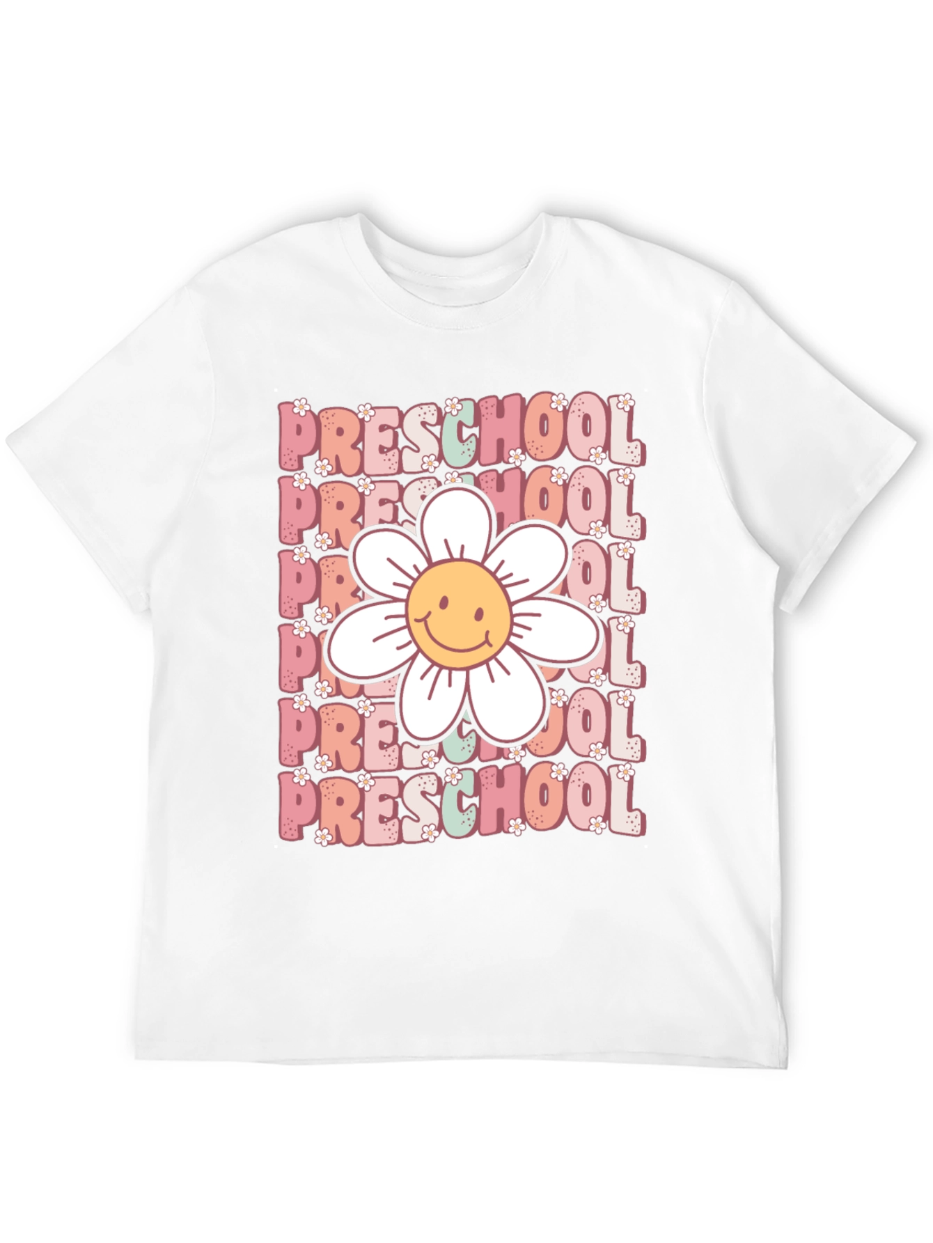 Preschool Teacher T-Shirt - Floral Graphic