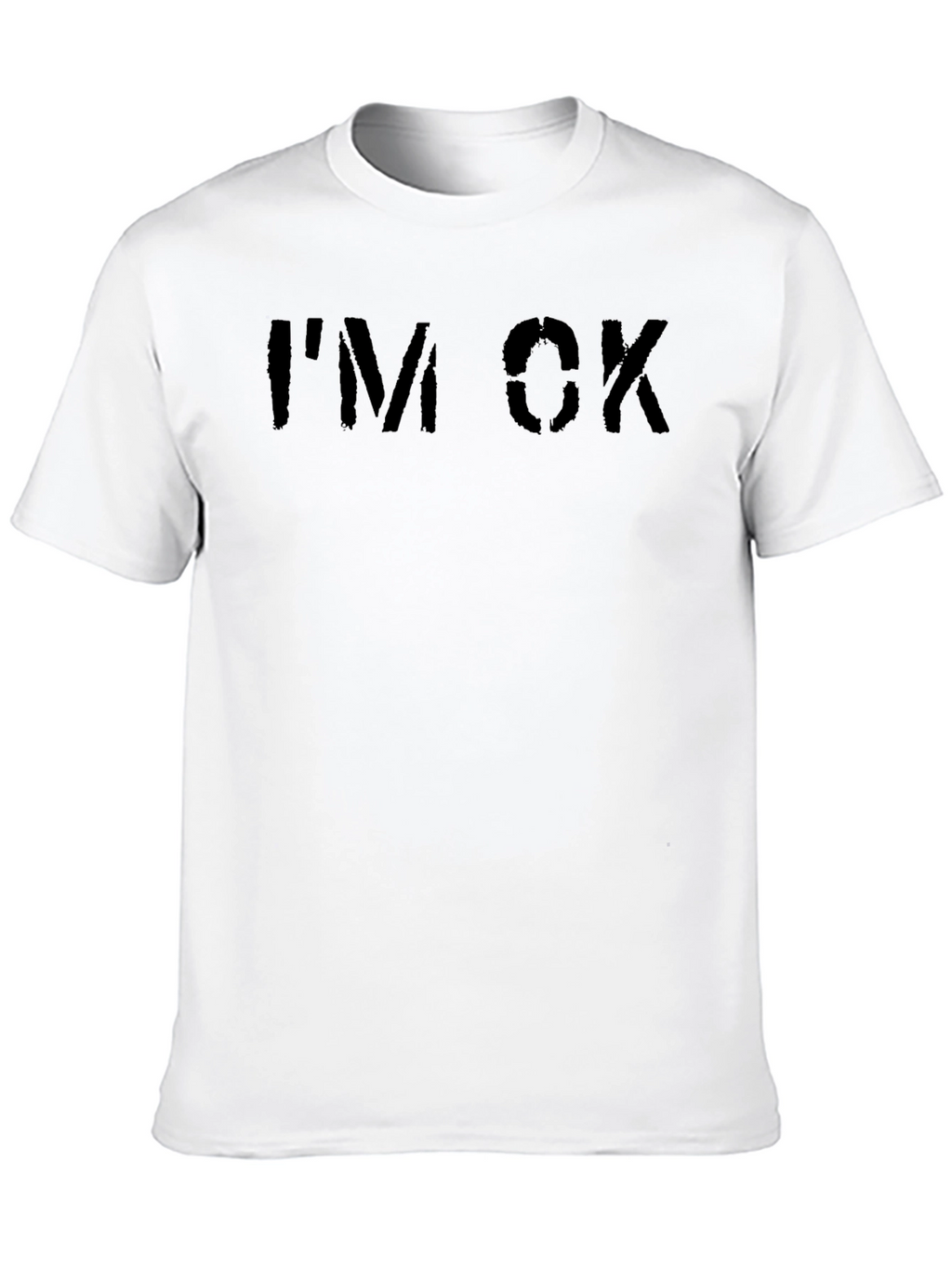 Im OK Graphic Tee - Black Casual T-Shirt