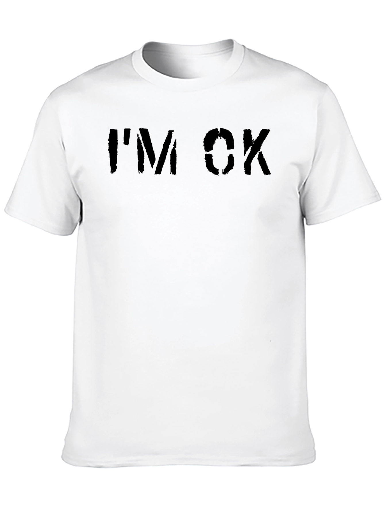 Im OK Graphic Tee - Black Casual T-Shirt