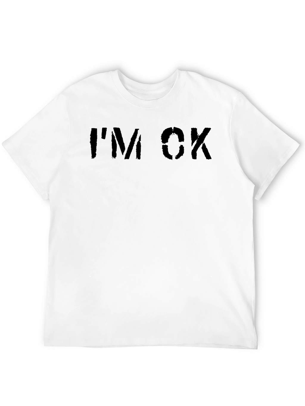 Im OK Graphic Tee - Black Casual T-Shirt