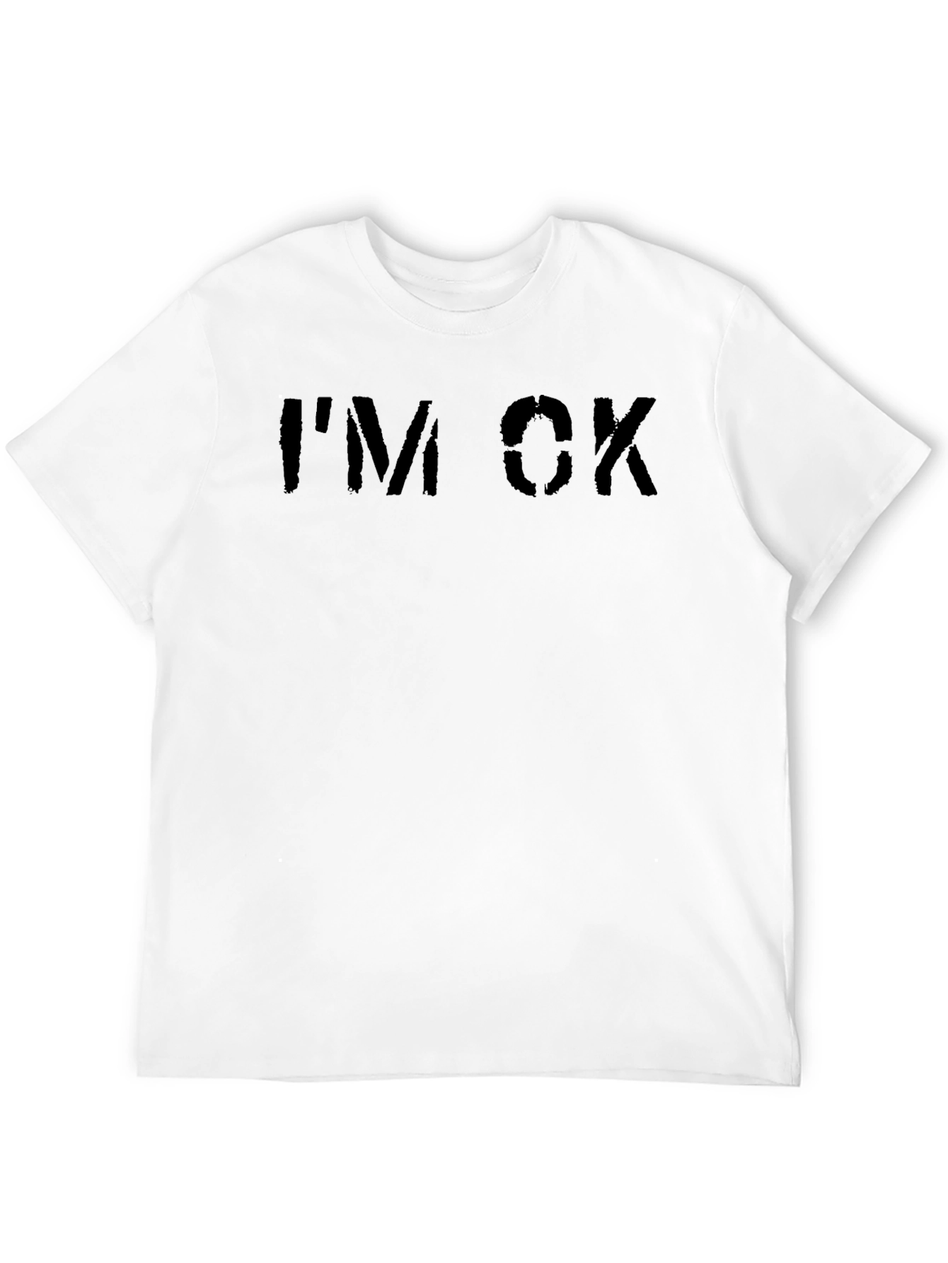 Im OK Graphic Tee - Black Casual T-Shirt