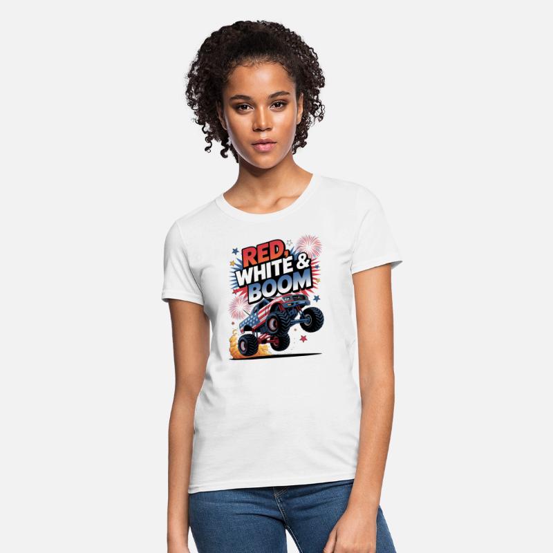 Red White and Boom Monster Truck