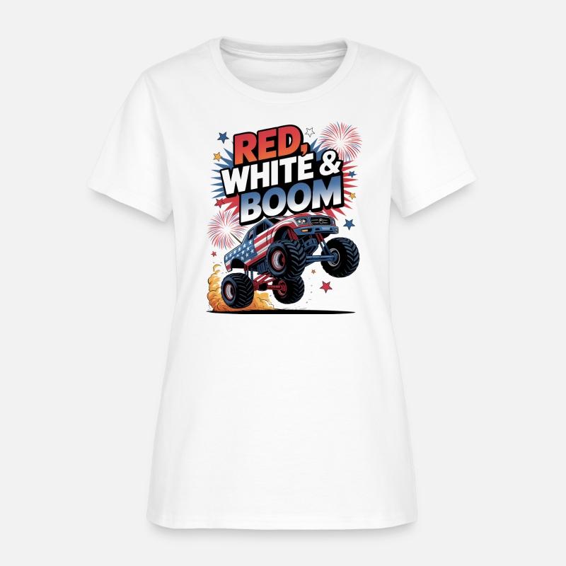 Red White and Boom Monster Truck