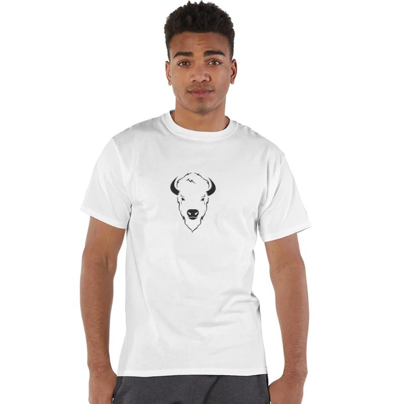 Resilient Power: Wild Buffalo Head Stencil Art