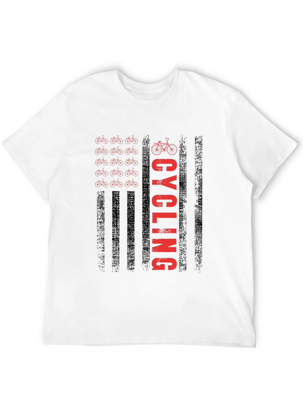 Cycling USA Flag Graphic T-Shirt