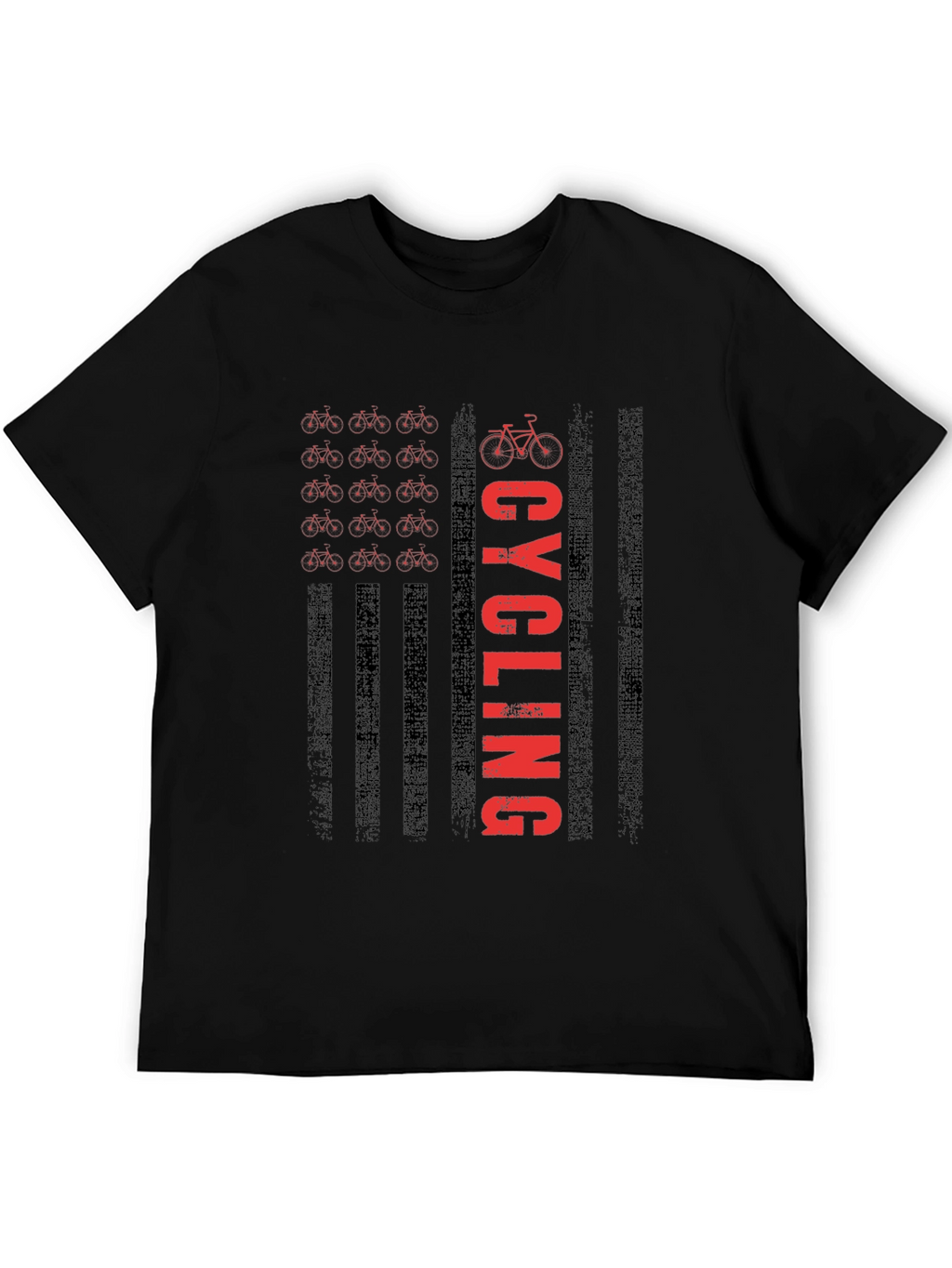 Cycling USA Flag Graphic T-Shirt
