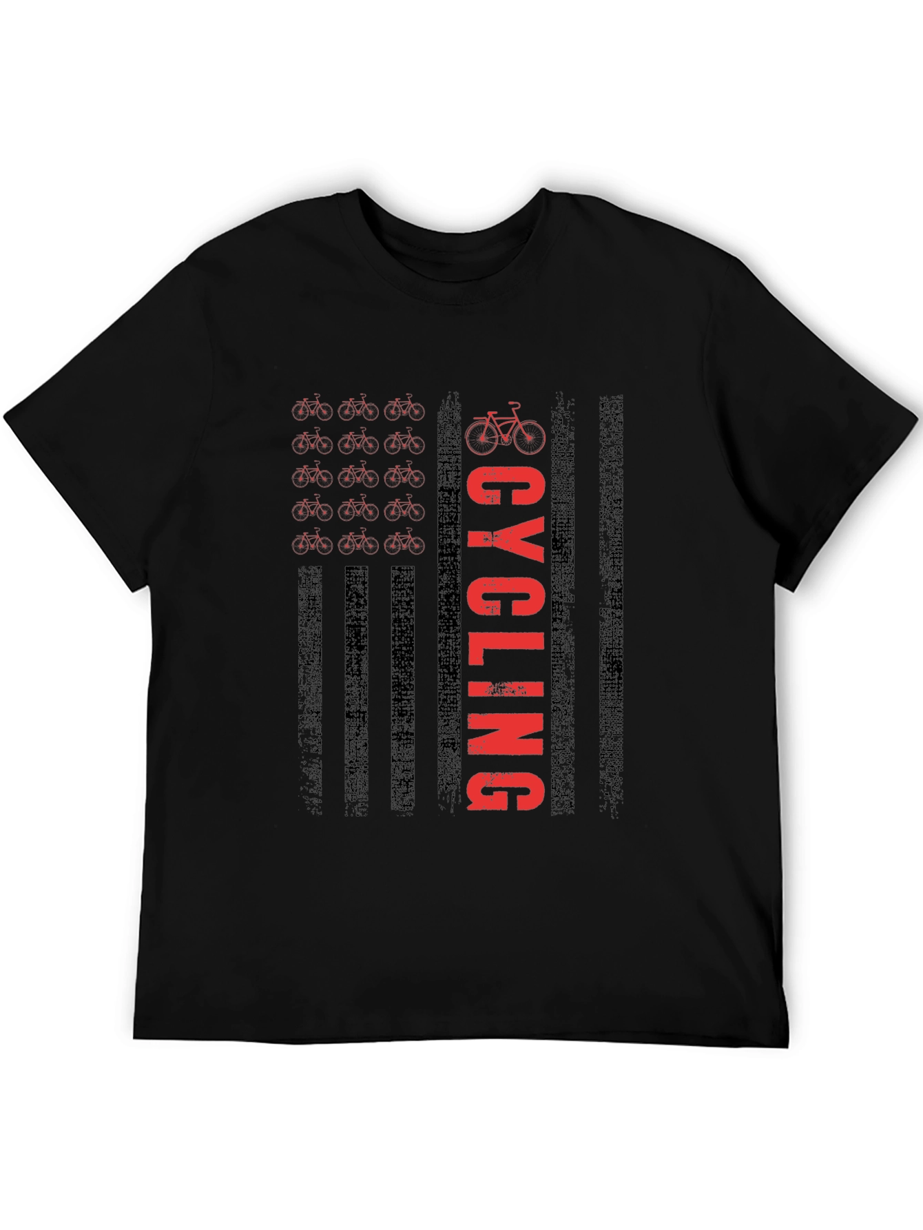 Cycling USA Flag Graphic T-Shirt