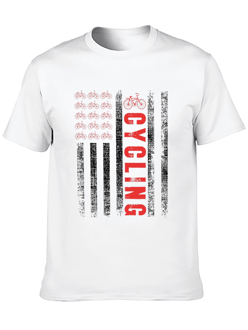 Cycling USA Flag Graphic T-Shirt