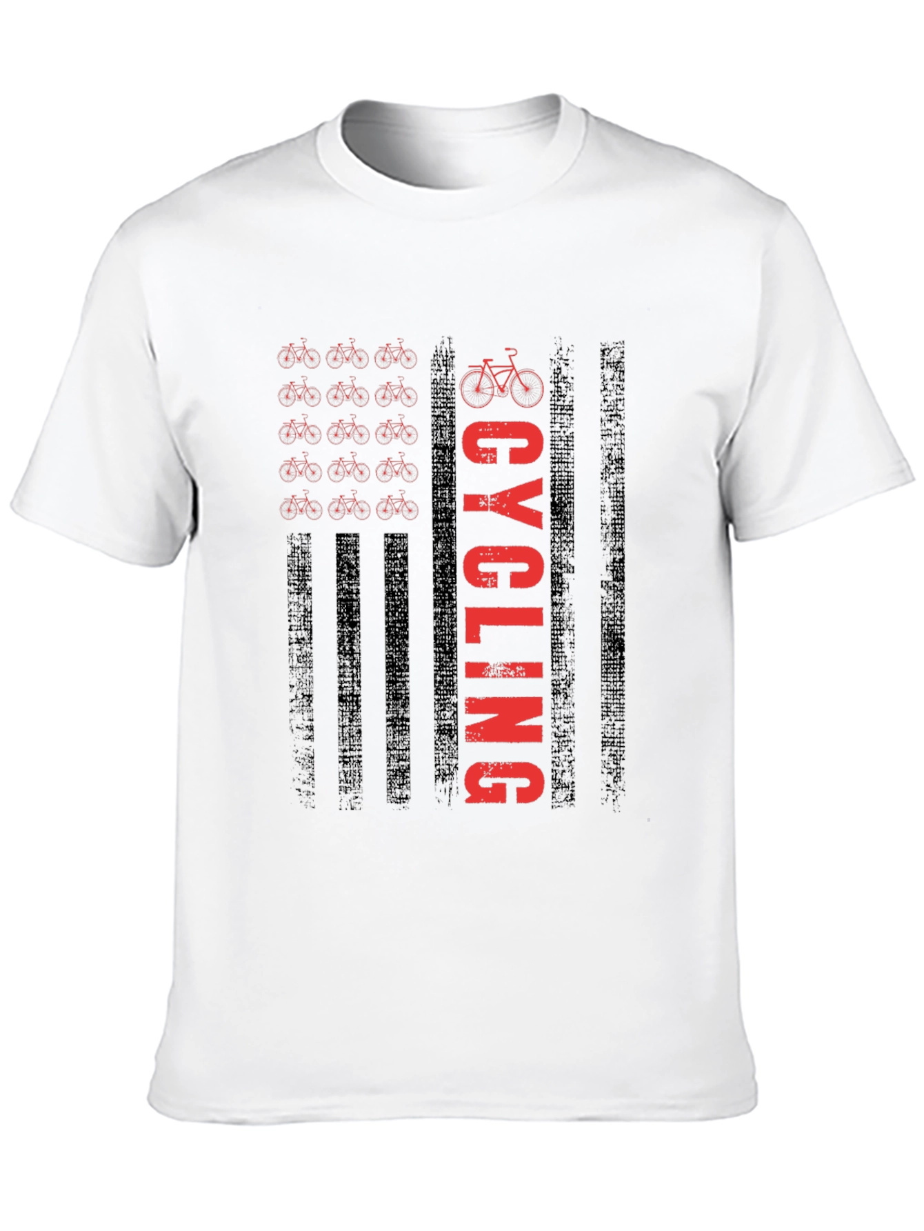 Cycling USA Flag Graphic T-Shirt