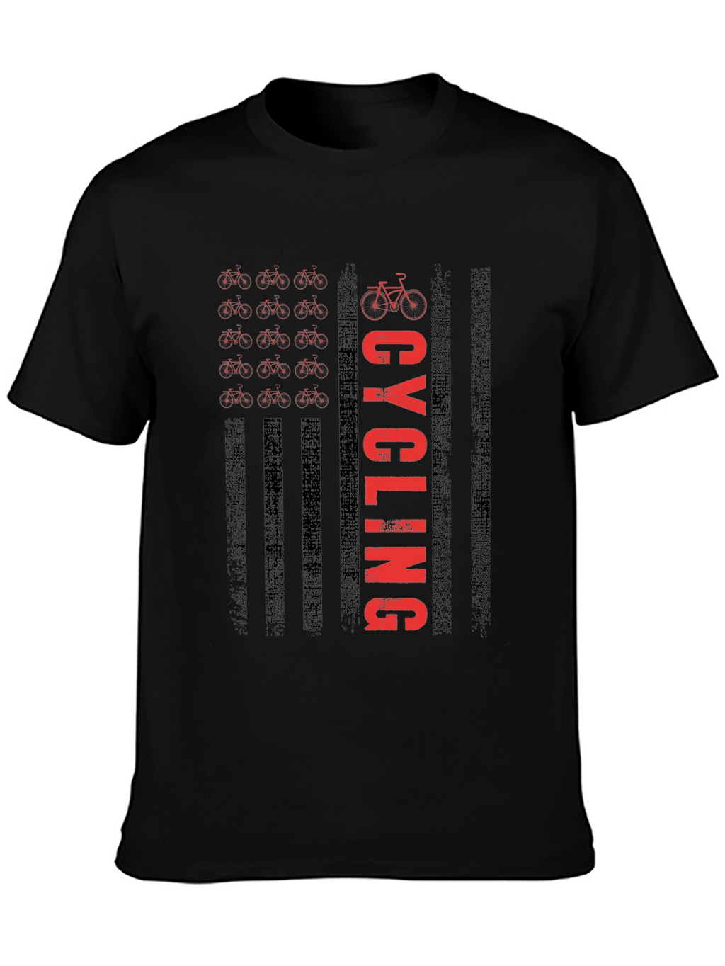 Cycling USA Flag Graphic T-Shirt