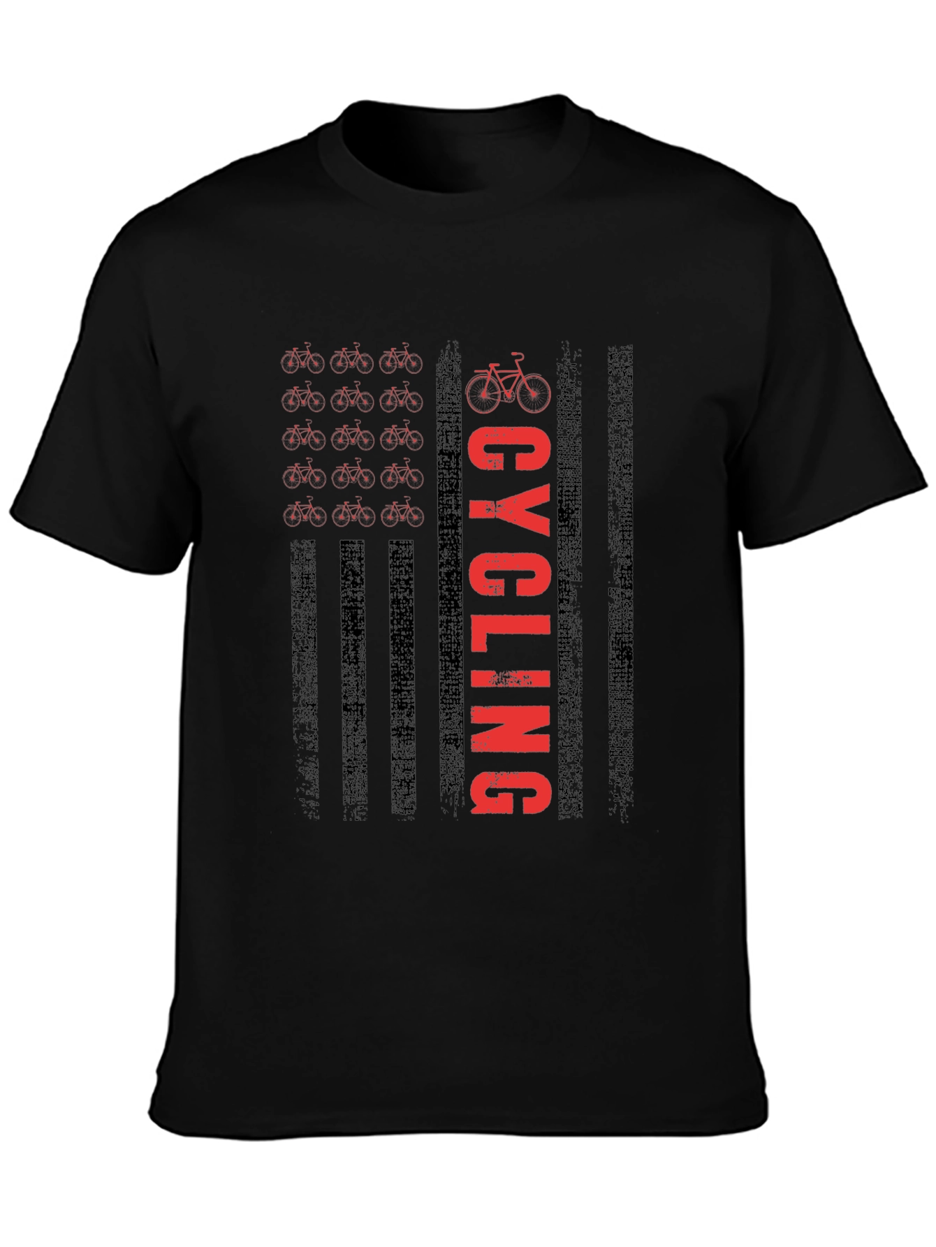 Cycling USA Flag Graphic T-Shirt