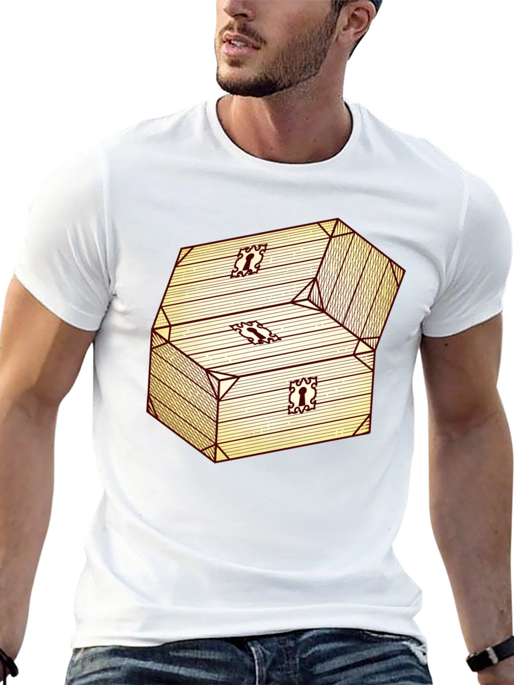 Chest Graphic Black T-Shirt