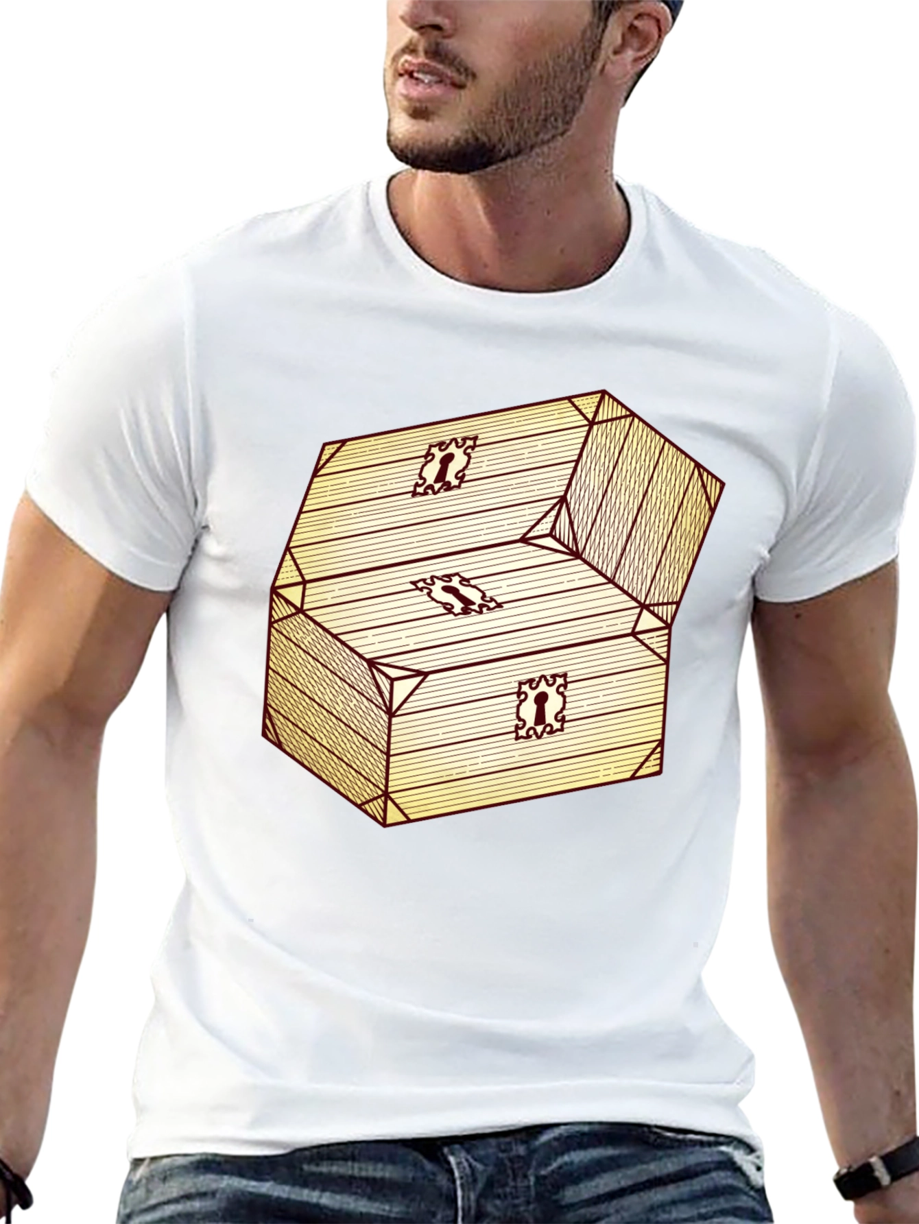 Chest Graphic Black T-Shirt