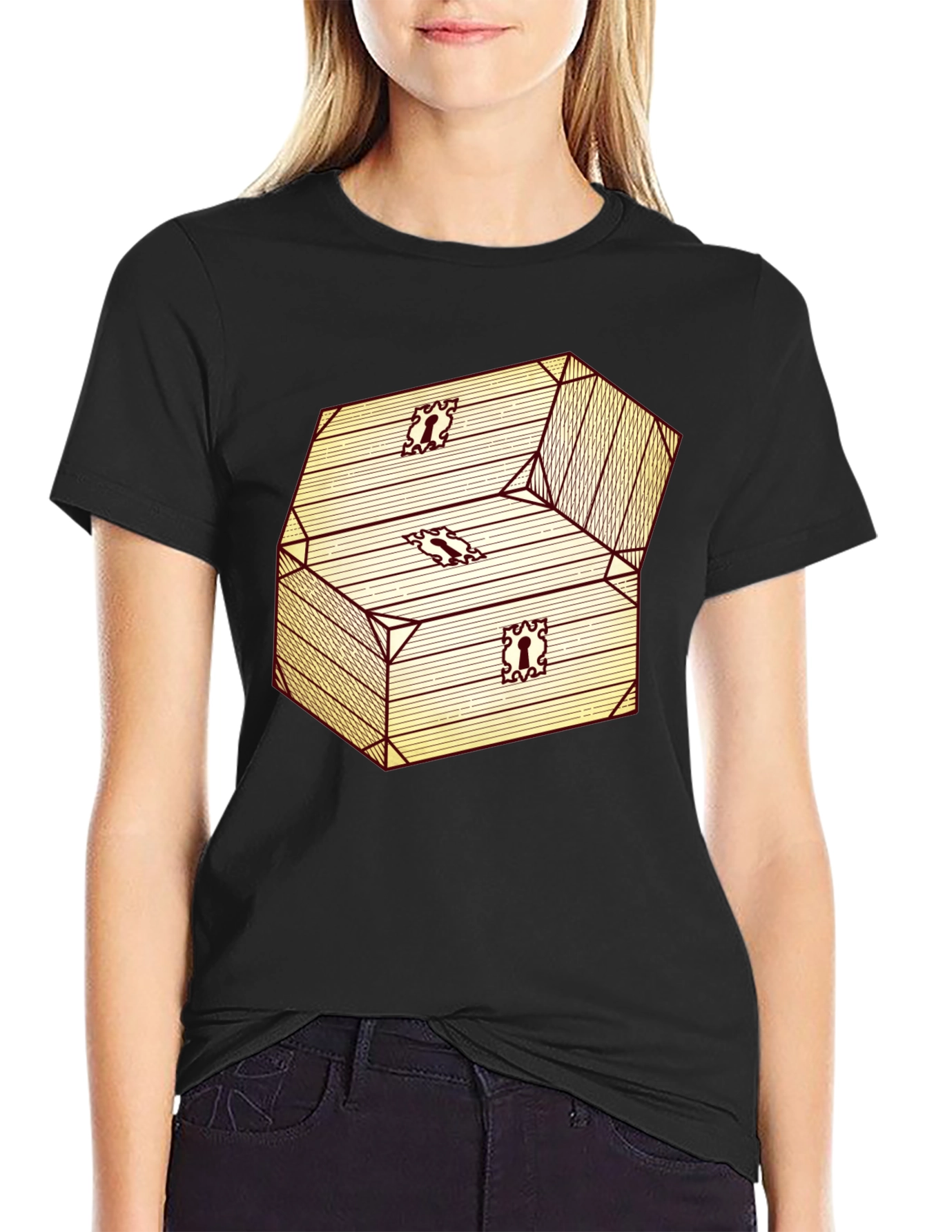 Chest Graphic Black T-Shirt