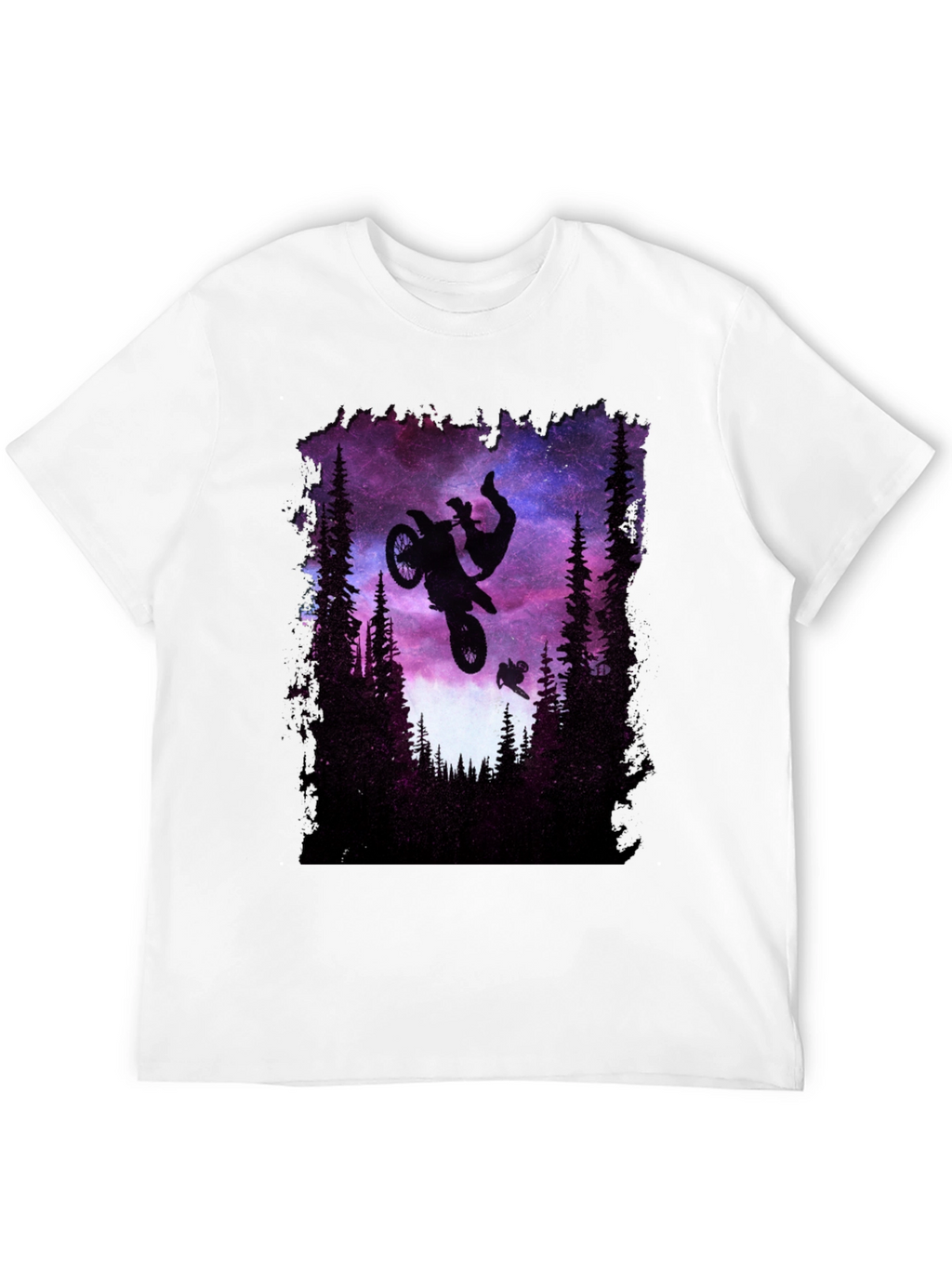 Motocross Stunt Galaxy Graphic Tee