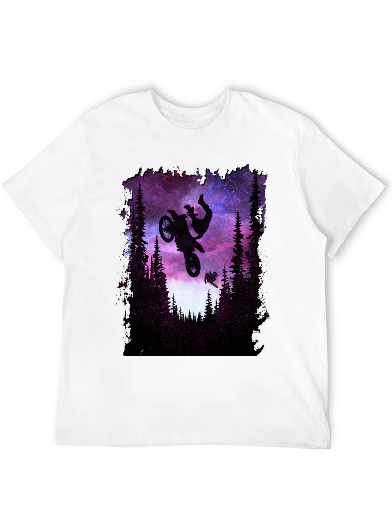 Motocross Stunt Galaxy Graphic Tee