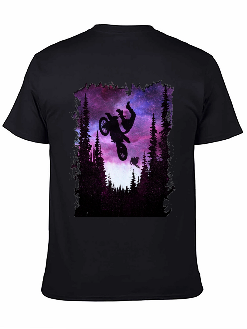 Motocross Stunt Galaxy Graphic Tee