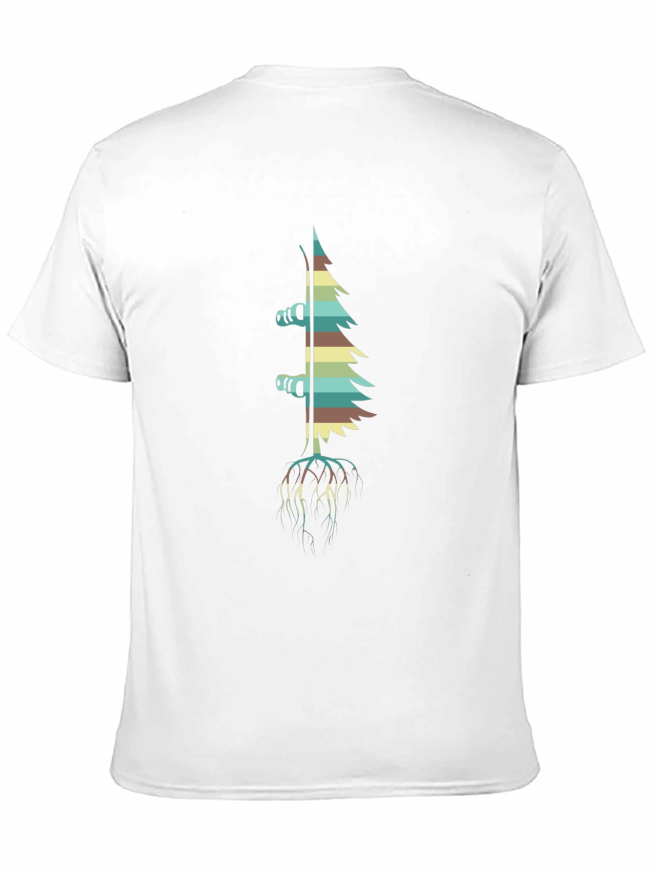 Retro Ski Tree Black T-Shirt