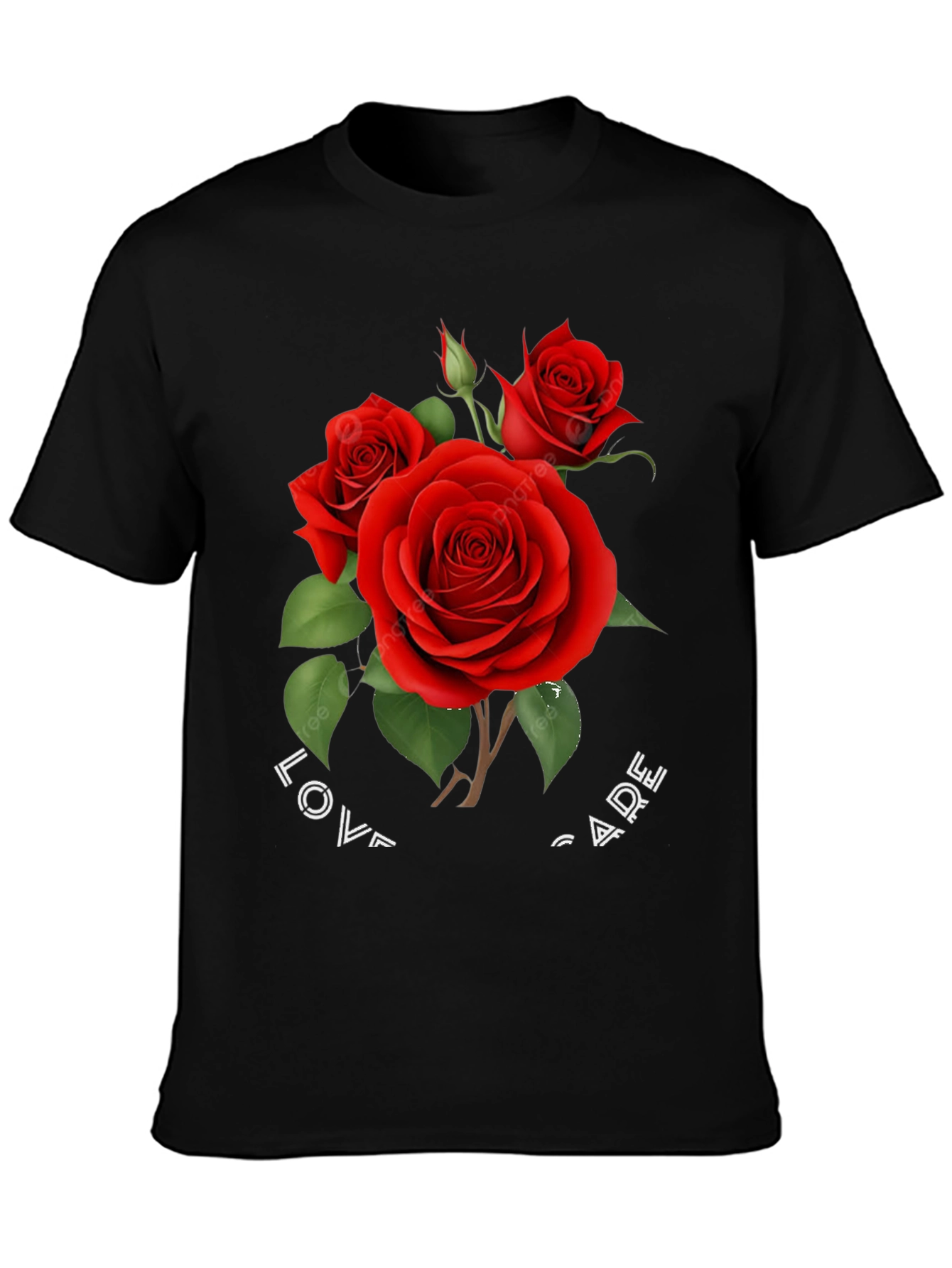 Red Rose Graphic Print T-Shirt