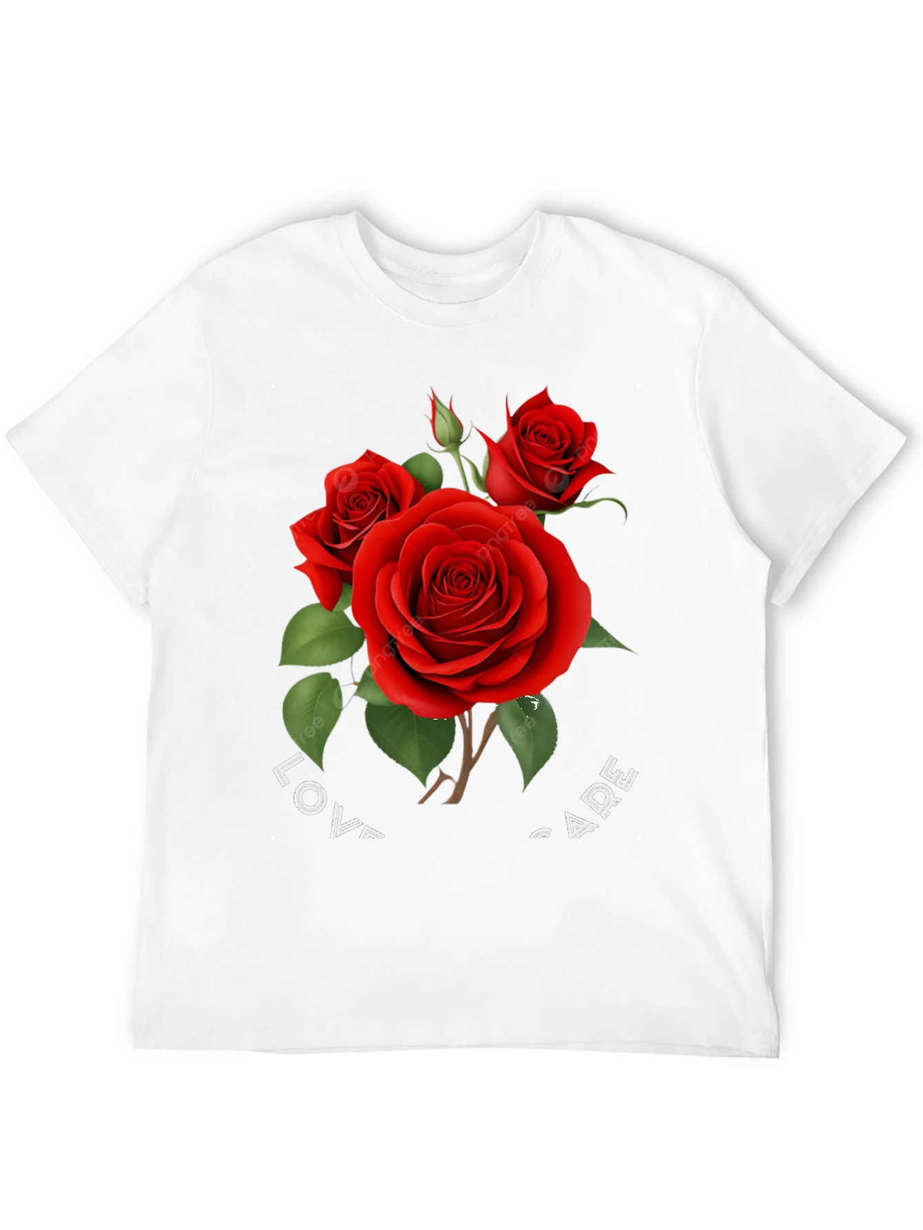 Red Rose Graphic Print T-Shirt