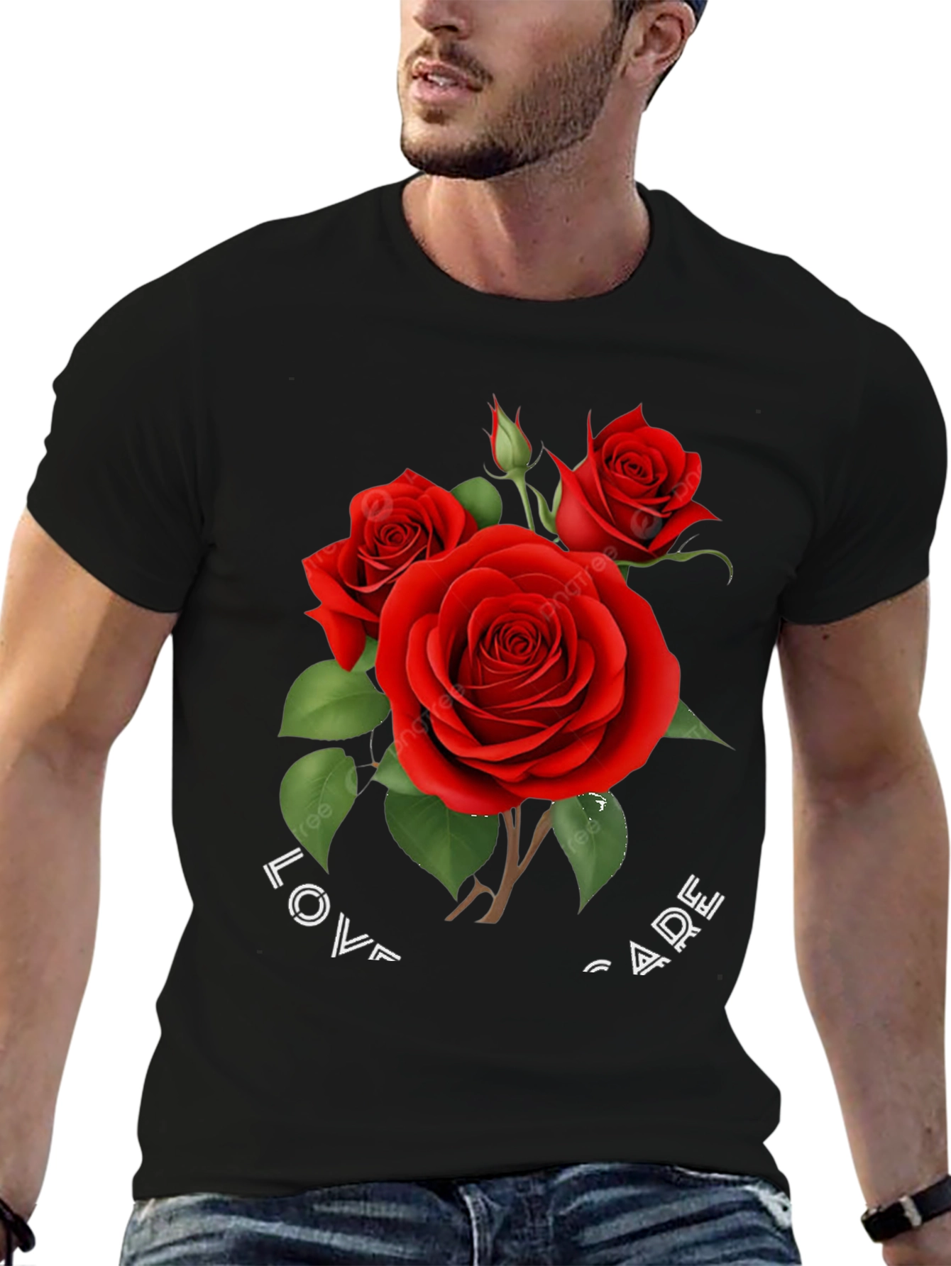 Red Rose Graphic Print T-Shirt