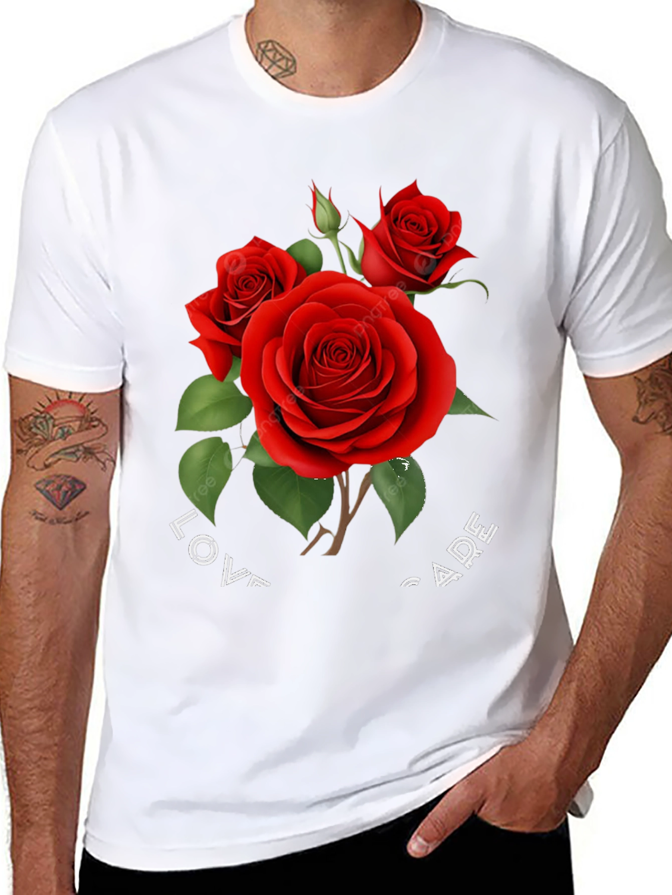 Red Rose Graphic Print T-Shirt