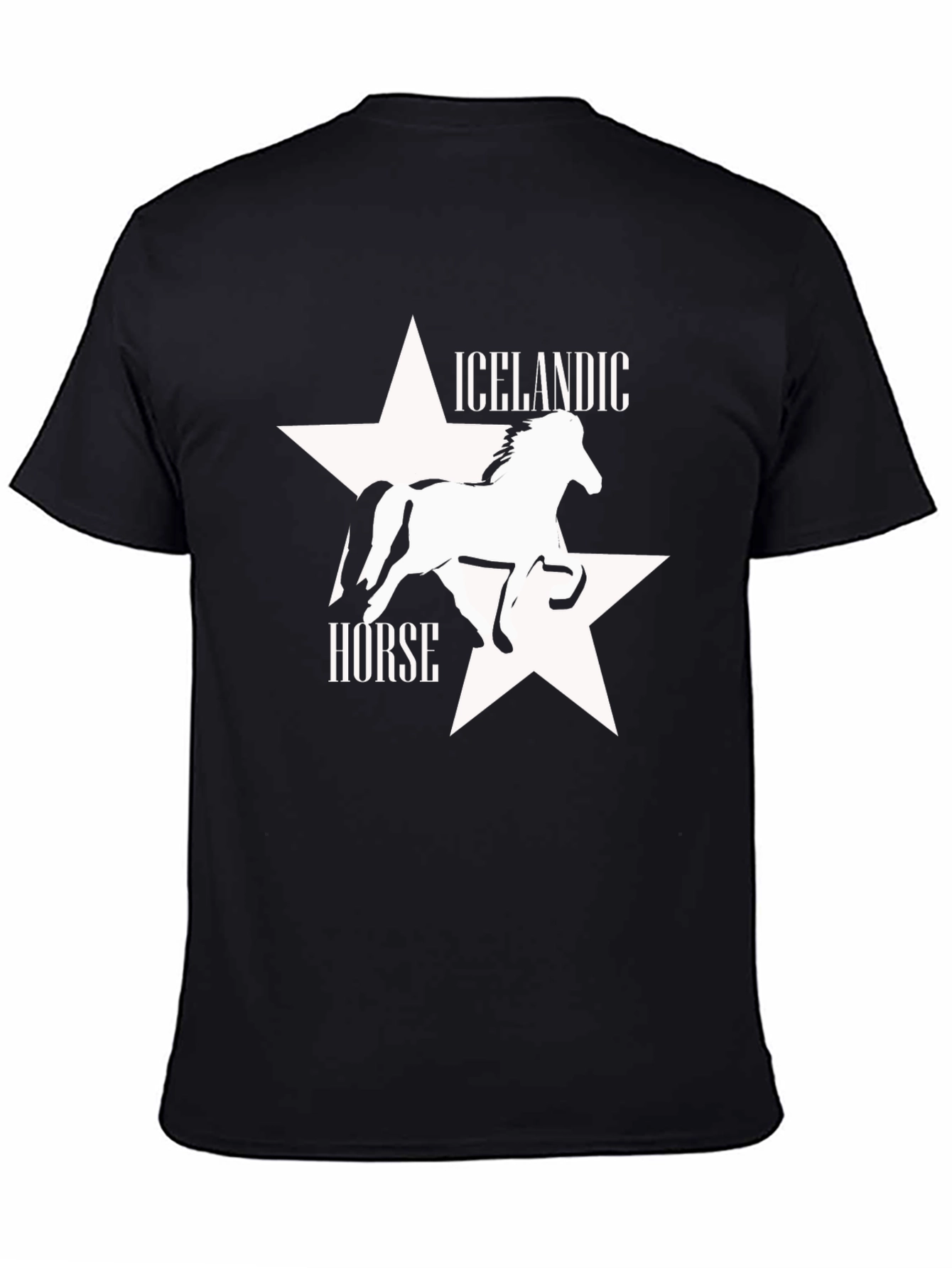 Icelandic Horse Black Graphic Tee