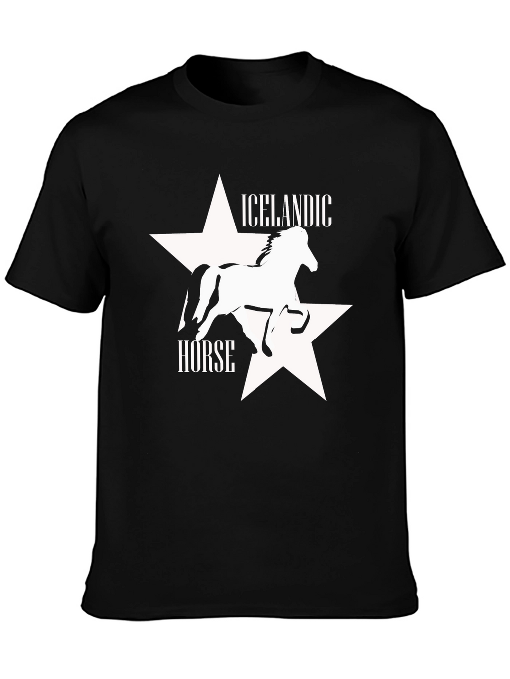 Icelandic Horse Black Graphic Tee