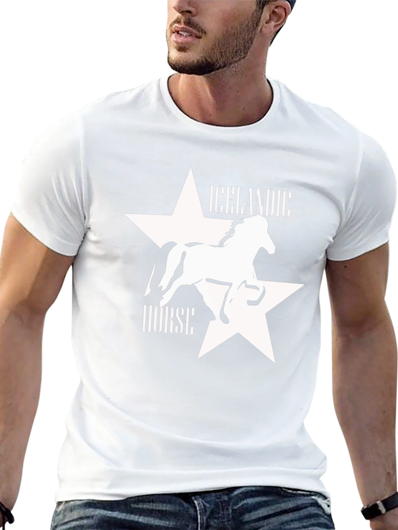 Icelandic Horse Black Graphic Tee