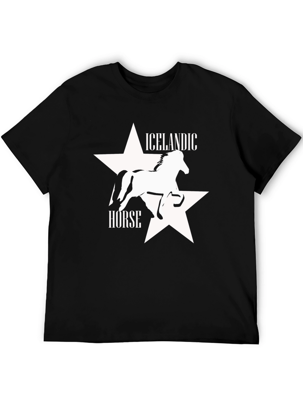 Icelandic Horse Black Graphic Tee