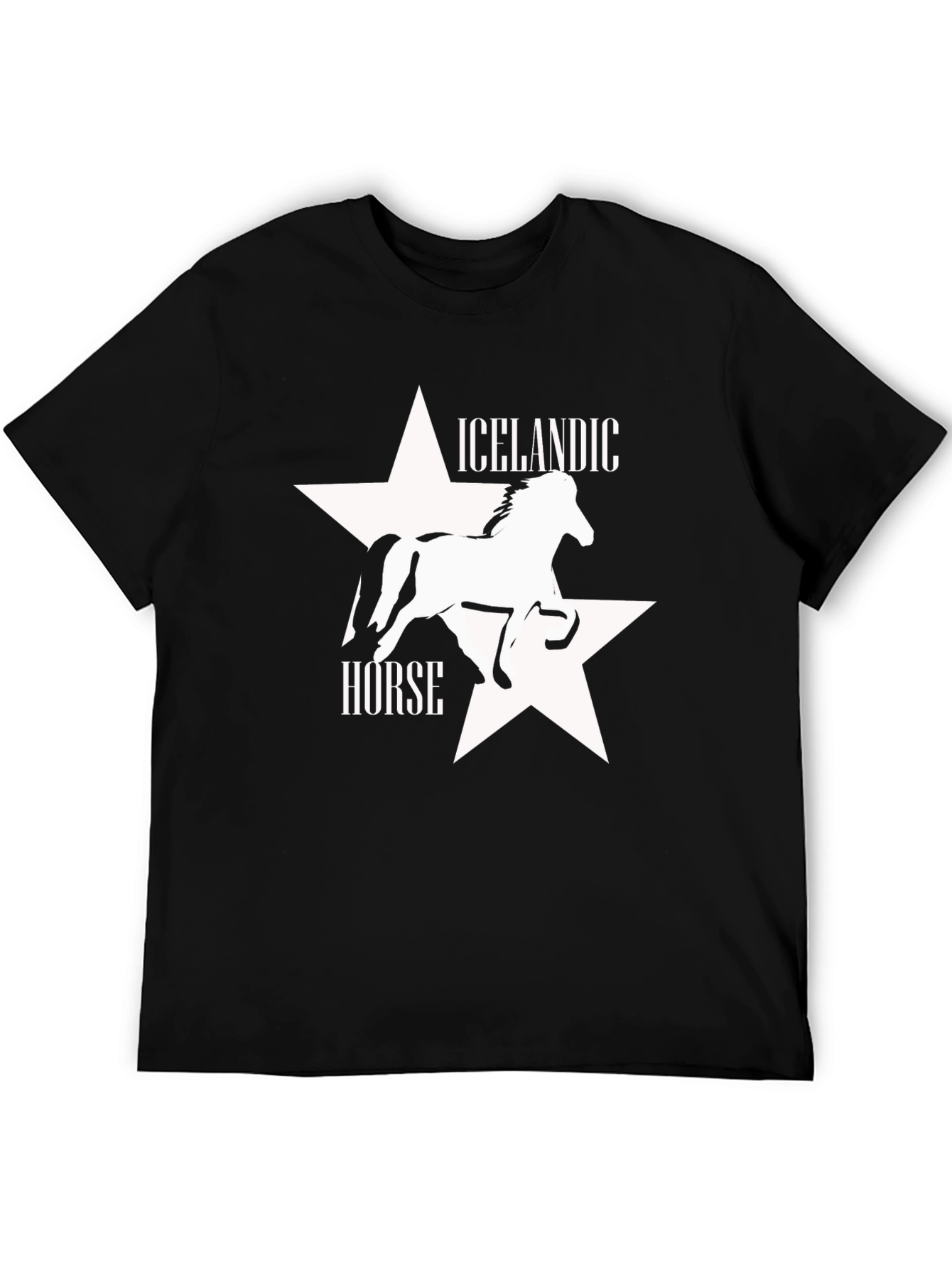 Icelandic Horse Black Graphic Tee