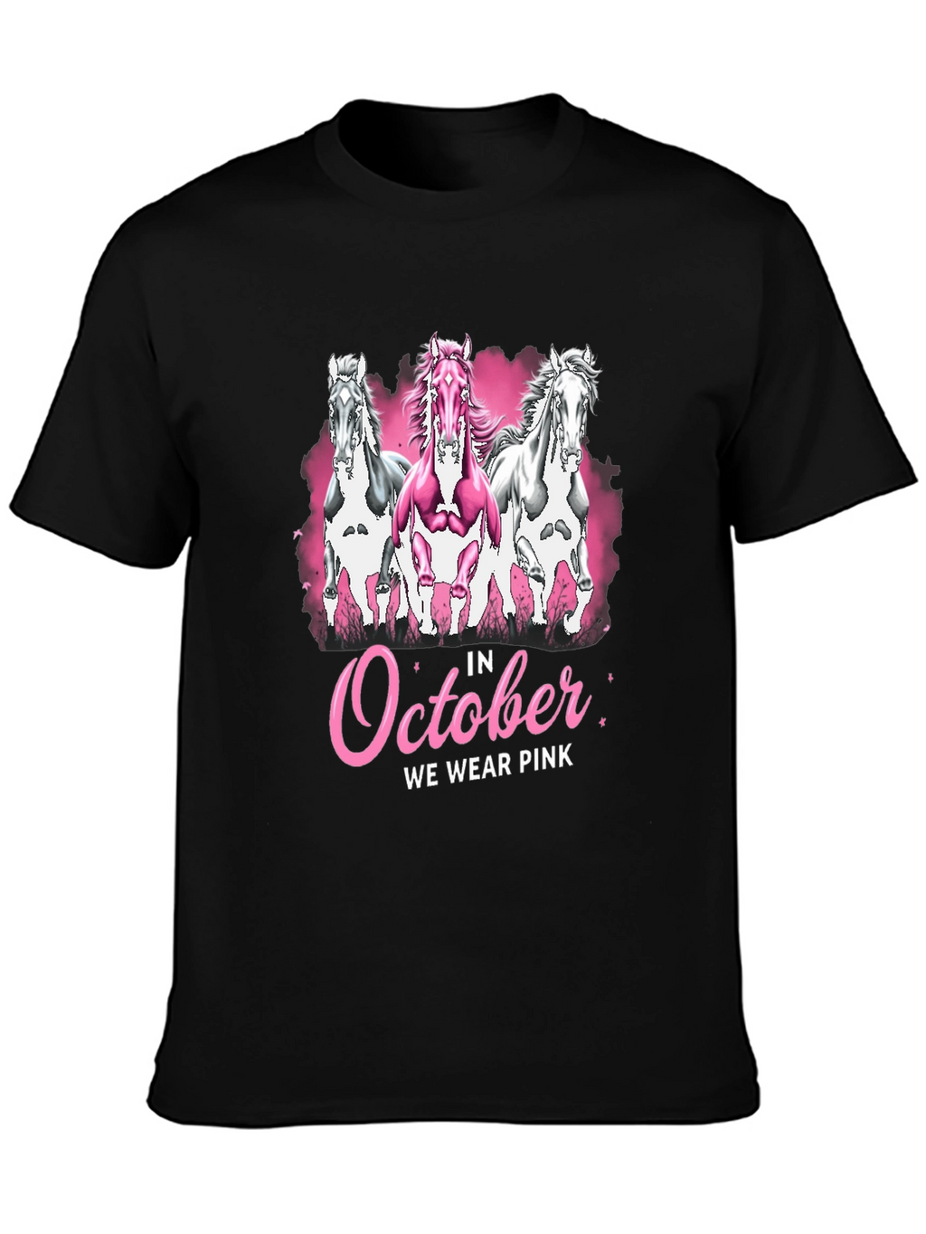 October We Wear Pink Horse T-Shirt