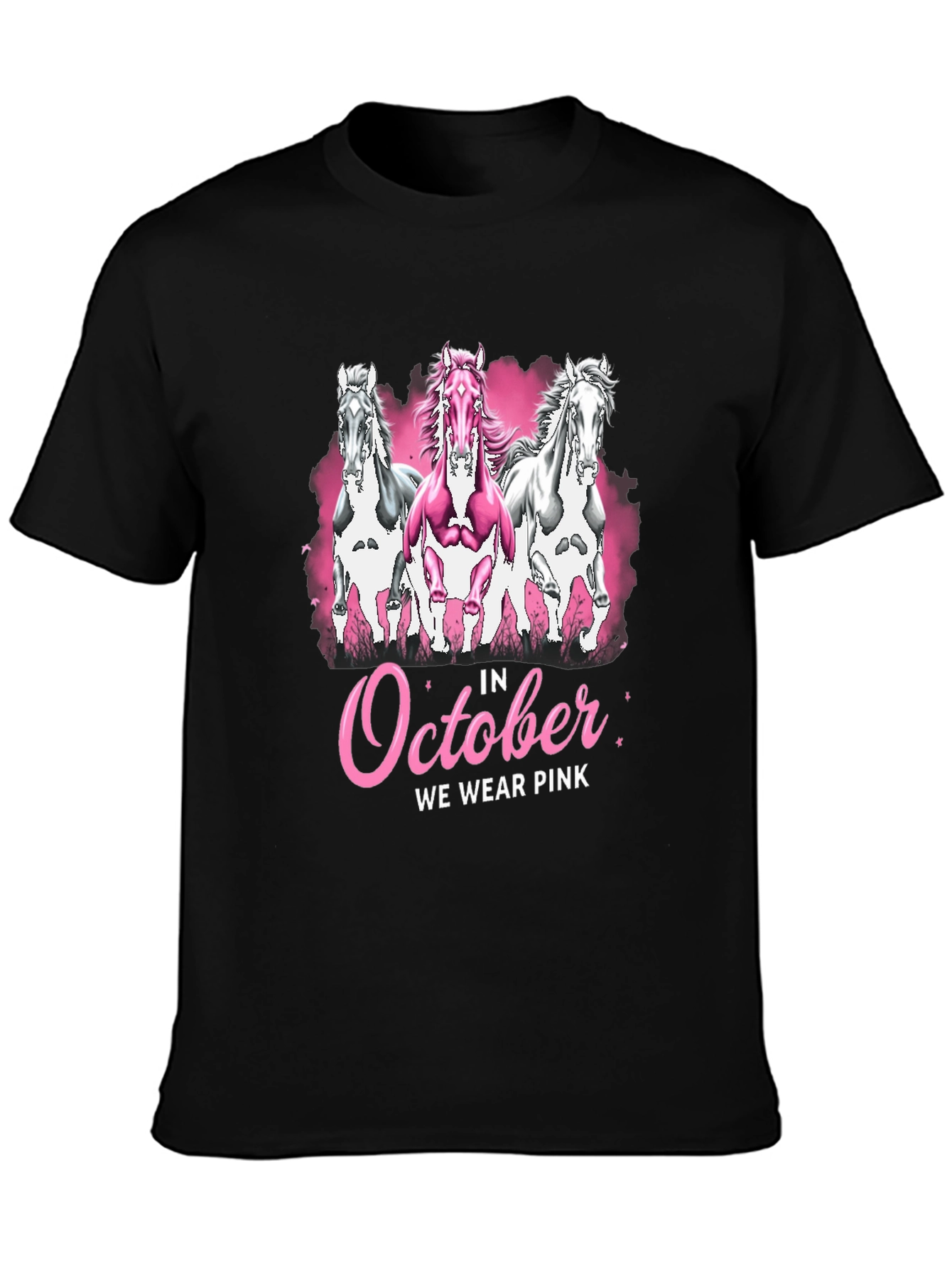 October We Wear Pink Horse T-Shirt