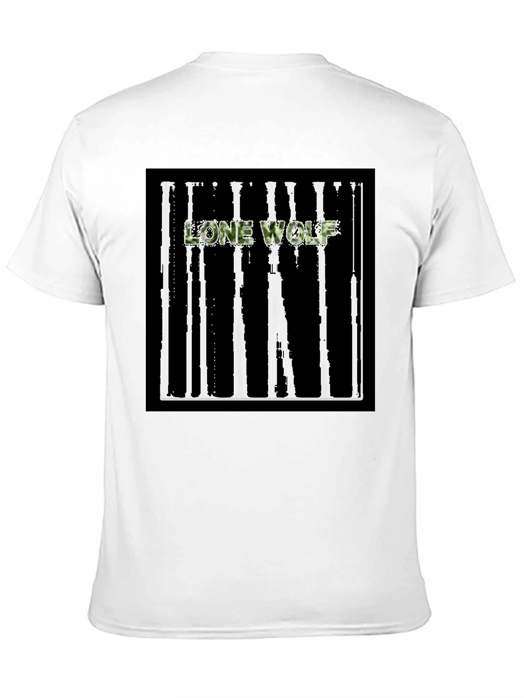 Lone Wolf Graphic Tee - Black Cotton Blend T-Shirt
